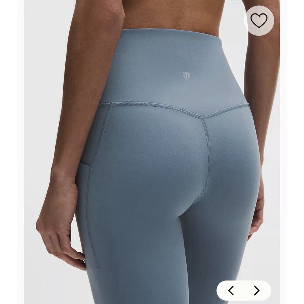 Lululemon Align Leggings With Pockets 25” Steel Blue Size 10 - Picture 5 of 6